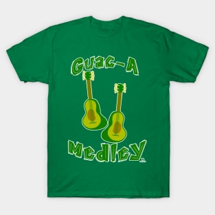 Guac Medley Guacamole Avocado Guitar Slogan T-Shirt